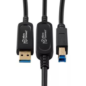 Microconnect MC-USB3.0AB15OP USB kabelis USB 3.2 Gen 2 (3.1 Gen 2) 15 m USB A USB B Melns