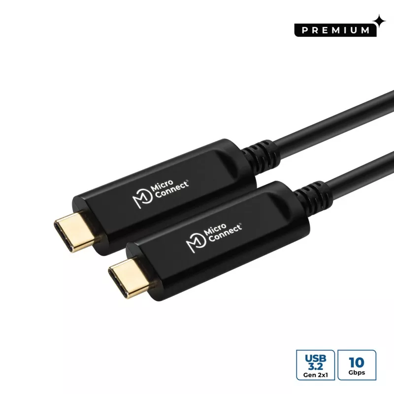 Microconnect MC-USB3.1CC10OP USB kabelis USB 3.2 Gen 2 (3.1 Gen 2) 10 m USB C Melns