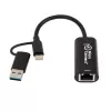 Microconnect MC-USBACNET2.5G savienotāju adapteris USB C RJ-45 0,2 m Melns