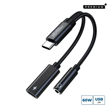 Microconnect MC-USBC-AUDIOCF video kabeļa adapteris 0,13 m, sudraba krāsā
