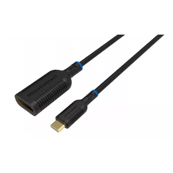 Video kabeļa adapteris Microconnect MC-USBCDP-A 0,2 m USB Type-C uz DisplayPort, melns