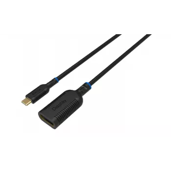 Video kabeļa adapteris Microconnect MC-USBCDP-A 0,2 m USB Type-C uz DisplayPort, melns