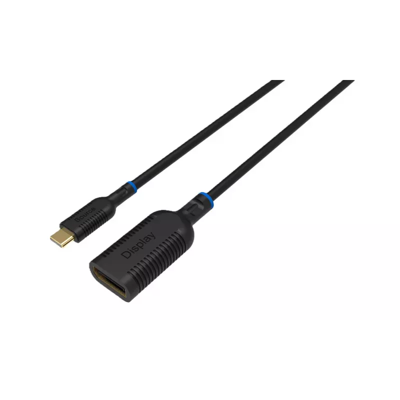Video kabeļa adapteris Microconnect MC-USBCDP-A 0,2 m USB Type-C uz DisplayPort, melns