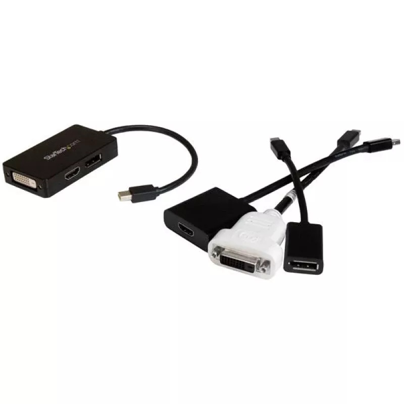 StarTech.com Travel A/V adapteris: 3-in-1 Mini DisplayPort uz DisplayPort, DVI vai HDMI pārveidotājs