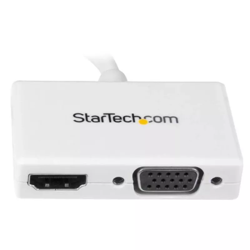 StarTech.com Ceļojumu A/V adapteris: 2 vienā Mini DisplayPort uz HDMI vai VGA pārveidotājs - Balts