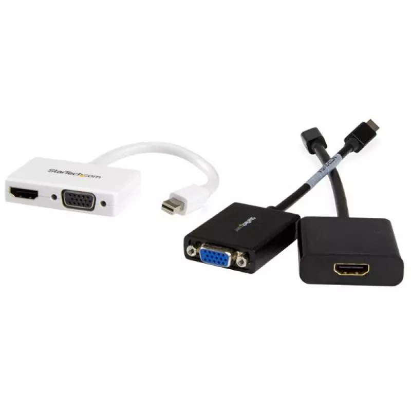 StarTech.com Ceļojumu A/V adapteris: 2 vienā Mini DisplayPort uz HDMI vai VGA pārveidotājs - Balts