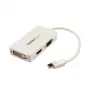 StarTech.com ceļojumu A/V adapteris: 3-in-1 Mini DisplayPort uz VGA DVI vai HDMI pārveidotājs - Balts
