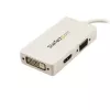 StarTech.com ceļojumu A/V adapteris: 3-in-1 Mini DisplayPort uz VGA DVI vai HDMI pārveidotājs - Balts
