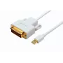 Microconnect MDPDVI1 video kabeļa adapteris 1 m Mini DisplayPort DVI-D balts