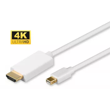 Microconnect MDPHDMI1-4K video kabeļa adapteris 1 m Mini DisplayPort uz HDMI Type A (Standarta) balts