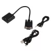 Microconnect MONGGHDMI video kabeļa adapteris 0,3 m HDMI Type A (Standard) VGA (D-Sub) Melns