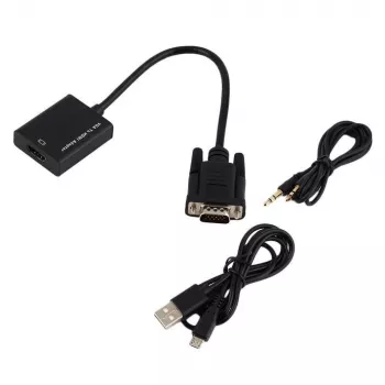 Microconnect MONGGHDMI video kabeļa adapteris 0,3 m HDMI Type A (Standard) VGA (D-Sub) Melns