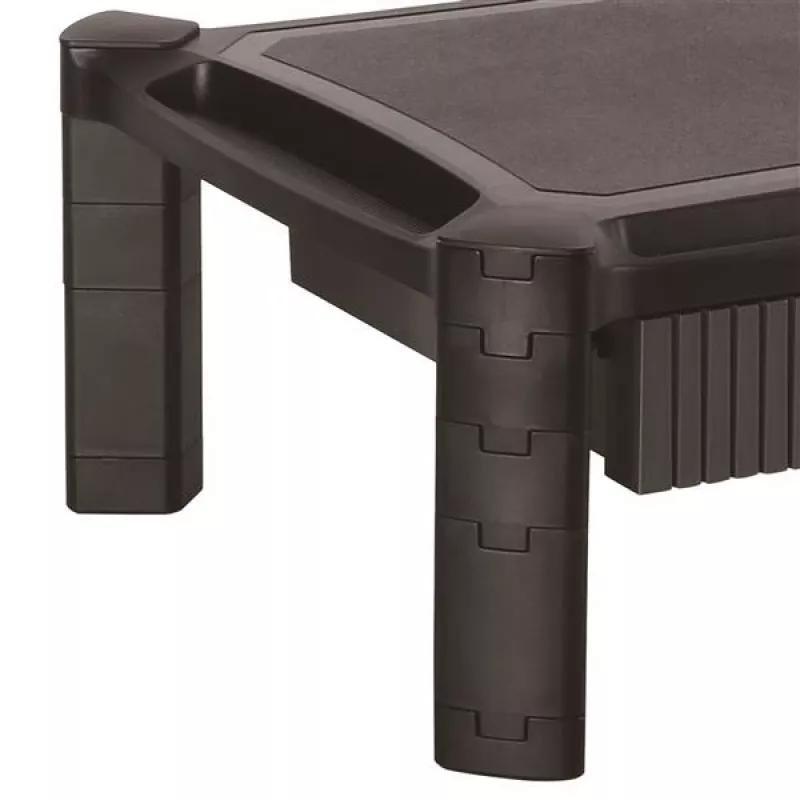 StarTech.com Monitora paaugstinātājs - atvilktne - augstumā regulējams, brīvi stāvošs, 10 kg, 33 cm (13 collas), 81,3 cm (32 collas), augstuma regulēšana, melns