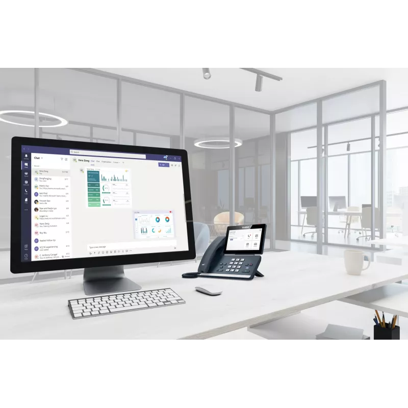 Yealink MP58 Microsoft Teams Edition, IP tālrunis, pelēks, vadu klausule, galda, Android, Microsoft Teams