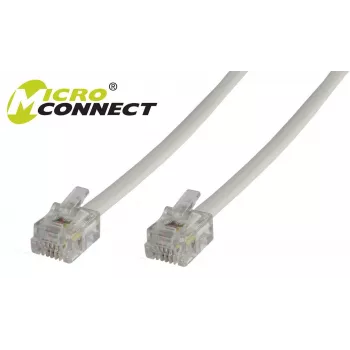 Telefona kabelis Microconnect MPK102 RJ12 RJ12 2 m Balts