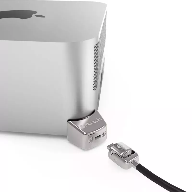 Compulocks Mac Studio Ledge Lock adapteris atslēdzams kabeļslēgs sudraba krāsā