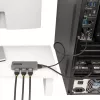 StarTech.com 3 portu MST centrmezgls - DisplayPort uz 3x HDMI, trīskārši 4K 60 Hz monitori, DP 1.4 vairāku monitoru video adapteris, 1 pēdas (30 cm) iebūvēts kabelis, USB barošana, tikai Windows