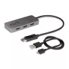 StarTech.com 3 portu MST centrmezgls - DisplayPort uz 3x HDMI, trīskārši 4K 60 Hz monitori, DP 1.4 vairāku monitoru video adapteris, 1 pēdas (30 cm) iebūvēts kabelis, USB barošana, tikai Windows