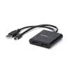 StarTech.com 2 portu vairāku monitoru adapteris - Mini DisplayPort uz 2x DisplayPort MST centrmezgls - Dual 4K 30Hz - video sadalītājs paplašinātai darbvirsmas režīmam tikai Windows datoros - mDP 1.2 uz 2x DP