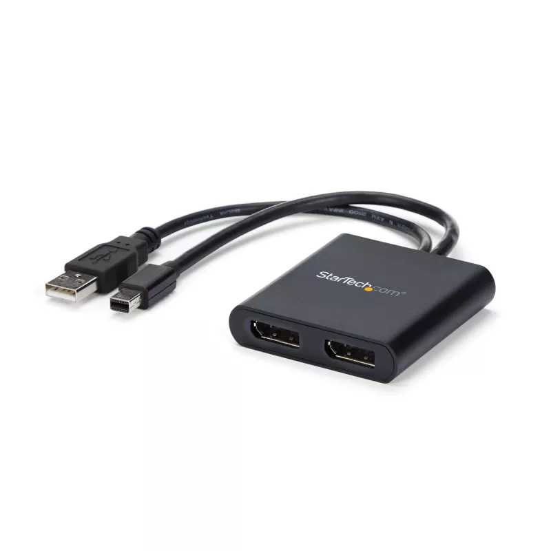 StarTech.com 2 portu vairāku monitoru adapteris - Mini DisplayPort uz 2x DisplayPort MST centrmezgls - Dual 4K 30Hz - video sadalītājs paplašinātai darbvirsmas režīmam tikai Windows datoros - mDP 1.2 uz 2x DP