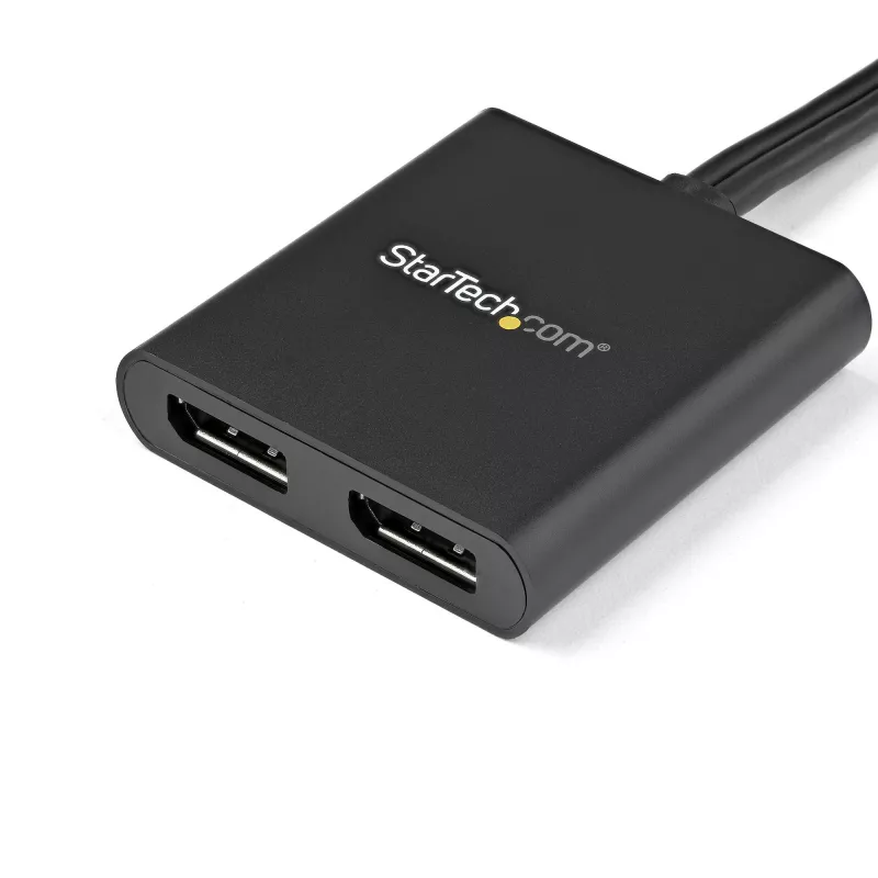 StarTech.com 2 portu vairāku monitoru adapteris - Mini DisplayPort uz 2x DisplayPort MST centrmezgls - Dual 4K 30Hz - video sadalītājs paplašinātai darbvirsmas režīmam tikai Windows datoros - mDP 1.2 uz 2x DP