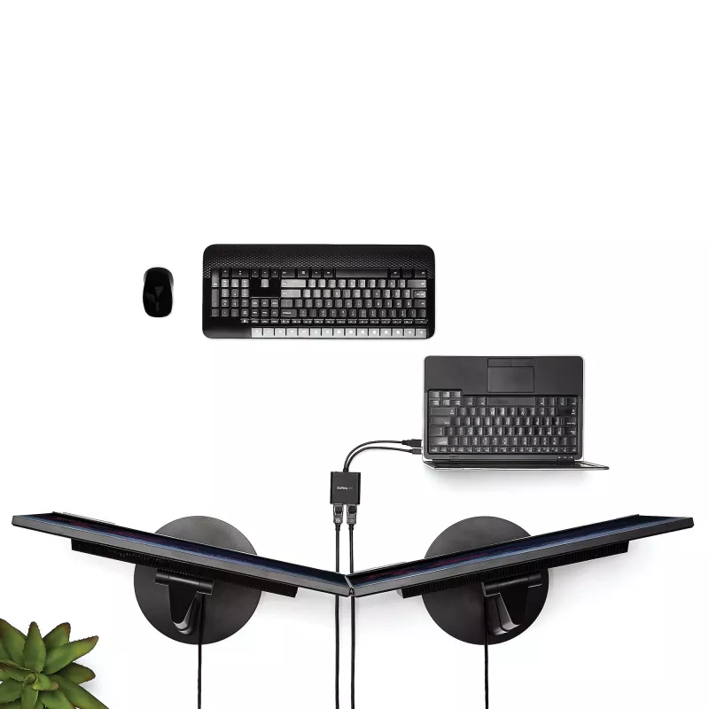 StarTech.com 2 portu vairāku monitoru adapteris - Mini DisplayPort uz 2x DisplayPort MST centrmezgls - Dual 4K 30Hz - video sadalītājs paplašinātai darbvirsmas režīmam tikai Windows datoros - mDP 1.2 uz 2x DP