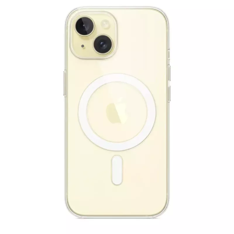 Aizsargapvalks iPhone 15, Apple, MagSafe, caurspīdīgs, PC, 6,1 collai