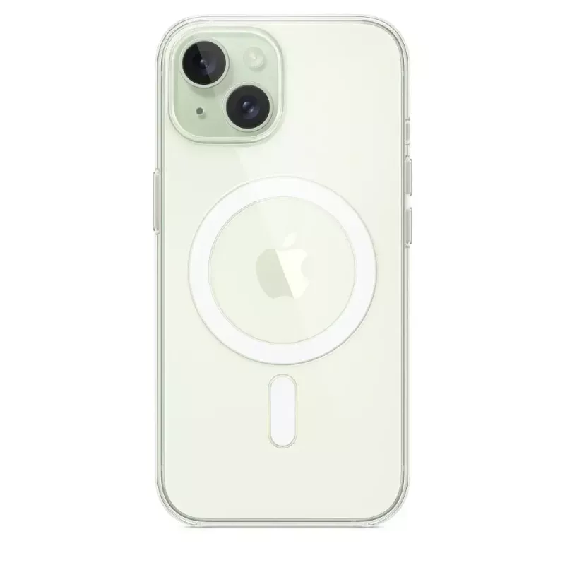 Aizsargapvalks iPhone 15, Apple, MagSafe, caurspīdīgs, PC, 6,1 collai