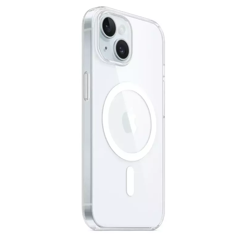 Aizsargapvalks iPhone 15, Apple, MagSafe, caurspīdīgs, PC, 6,1 collai
