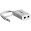 StarTech.com baltais austiņu adapteris austiņām ar atsevišķiem austiņu / mikrofona spraudņiem – 3,5 mm 4 pozīcijas uz 2x 3 pozīciju 3,5 mm vīrišķais/sieviešais