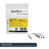 StarTech.com baltais austiņu adapteris austiņām ar atsevišķiem austiņu / mikrofona spraudņiem – 3,5 mm 4 pozīcijas uz 2x 3 pozīciju 3,5 mm vīrišķais/sieviešais