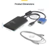 StarTech.com USB Crash Cart Adapter ar datu pārsūtīšanu un video uztveršanu | Pārnēsājama KVM konsole | VGA video | 1920 x 1200 60 Hz | Kabeļi iekļauti