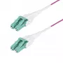 StarTech.com 7m (23 ft) LC–LC (UPC) OM4 daudzmodu optiskais kabelis, Erika Violet, 50/125 µm, 40G/100G, LOMMF/VCSEL, Uniboot optiskais ielāps, OFNR Riser klase