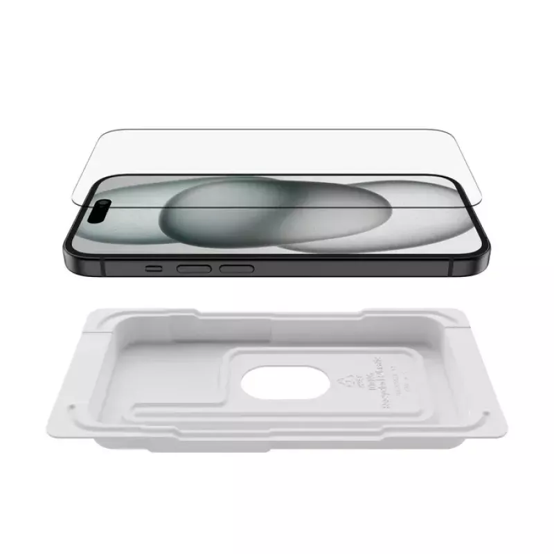 Ekrāna aizsargs Belkin ScreenForce iPhone 15 rūdītais stikls