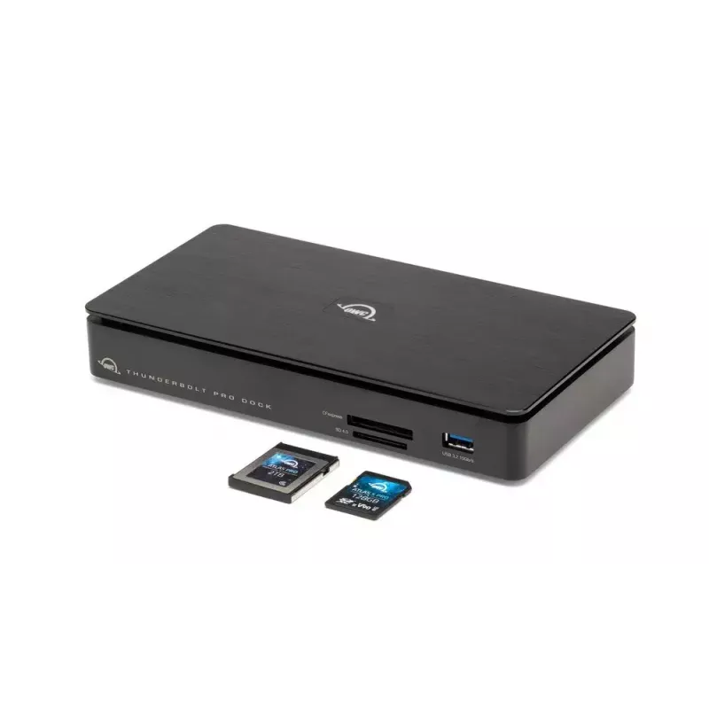 OWC Thunderbolt Pro Dock vadu Thunderbolt 3 melns 85 W strāvas padeve 40 Gbit/s