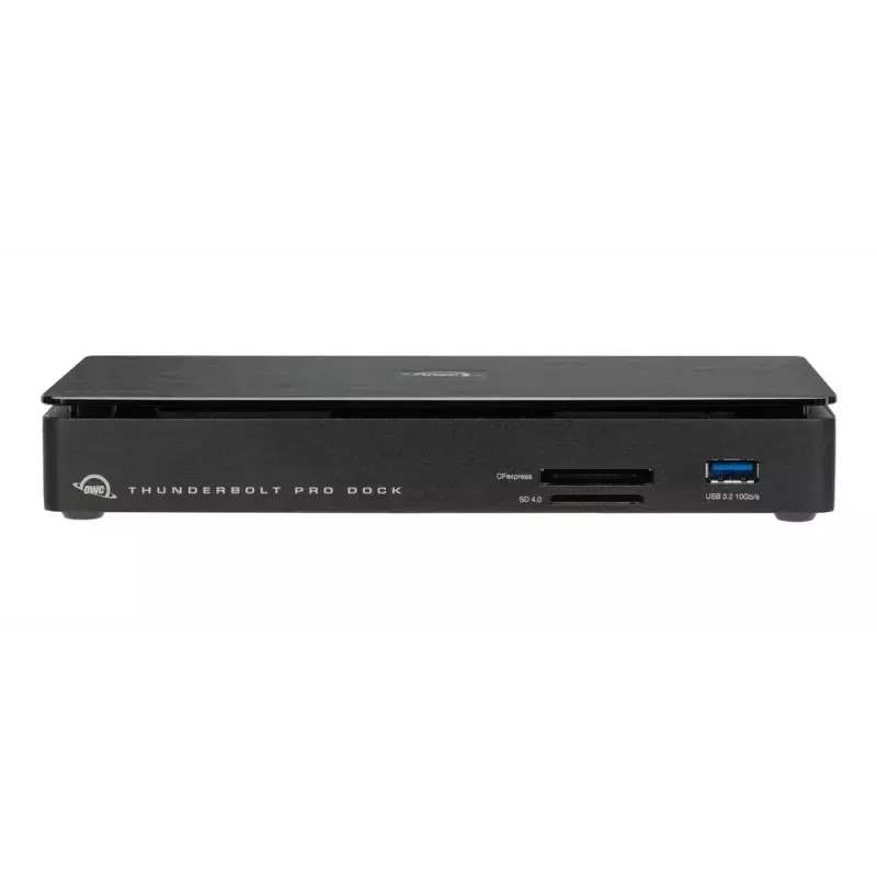 OWC Thunderbolt Pro Dock vadu Thunderbolt 3 melns 85 W strāvas padeve 40 Gbit/s