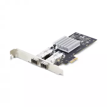 StarTech.com 2-Port GbE SFP tīkla karte, PCIe 2.0 x1, Intel I350-AM2 2x 1GbE kontrolieris, 1000BASE varš/optiskā šķiedra, divu portu Gigabit Ethernet NIC, galddatoru/serveru aizmugures paneļi - saderīga ar Windows un Linux