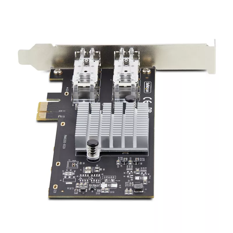 StarTech.com 2-Port GbE SFP tīkla karte, PCIe 2.0 x1, Intel I350-AM2 2x 1GbE kontrolieris, 1000BASE varš/optiskā šķiedra, divu portu Gigabit Ethernet NIC, galddatoru/serveru aizmugures paneļi - saderīga ar Windows un Linux