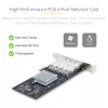 StarTech.com 4-Portu GbE SFP tīkla karte, PCIe 2.0 x2 (saderīga ar x4, x8, x16), Intel I350-AM4 4x 1GbE kontrolieris, 1000BASE varš/optiskā šķiedra, galddatoru/serveru četru portu Gigabit Ethernet NIC - Windows un Linux