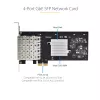 StarTech.com 4-Portu GbE SFP tīkla karte, PCIe 2.0 x2 (saderīga ar x4, x8, x16), Intel I350-AM4 4x 1GbE kontrolieris, 1000BASE varš/optiskā šķiedra, galddatoru/serveru četru portu Gigabit Ethernet NIC - Windows un Linux