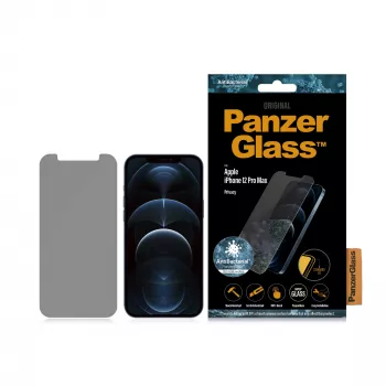 Ekrāna aizsargs PanzerGlass Apple iPhone 12 Pro Max, rūdīts stikls + PET, privātuma filtrs, 6,7 collas