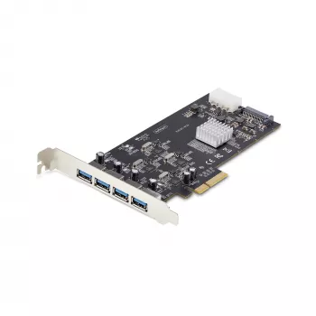 StarTech.com 4-Port USB PCIe Card, USB 3.2 5Gbps, PCI Express paplašinājuma karte ar 4 neatkarīgiem USB kontrolleriem, 4 USB-A pieslēgvietas, Windows/macOS/Linux