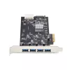 StarTech.com 4-Port USB PCIe Card, USB 3.2 5Gbps, PCI Express paplašinājuma karte ar 4 neatkarīgiem USB kontrolleriem, 4 USB-A pieslēgvietas, Windows/macOS/Linux