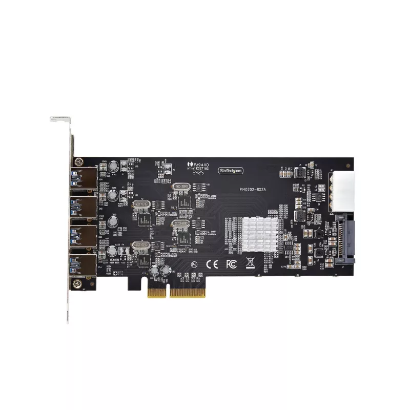 StarTech.com 4-Port USB PCIe Card, USB 3.2 5Gbps, PCI Express paplašinājuma karte ar 4 neatkarīgiem USB kontrolleriem, 4 USB-A pieslēgvietas, Windows/macOS/Linux