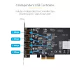 StarTech.com 4-Port USB PCIe Card, USB 3.2 5Gbps, PCI Express paplašinājuma karte ar 4 neatkarīgiem USB kontrolleriem, 4 USB-A pieslēgvietas, Windows/macOS/Linux