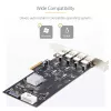 StarTech.com 4-Port USB PCIe Card, USB 3.2 5Gbps, PCI Express paplašinājuma karte ar 4 neatkarīgiem USB kontrolleriem, 4 USB-A pieslēgvietas, Windows/macOS/Linux