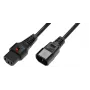 Microconnect PC1003 strāvas kabelis melns 1,5 m C13 savienotājs C14 savienotājs