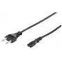 Microconnect PE030705 strāvas vads, melns, 0,5 m, CEE7/16, C7 savienotājs