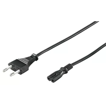 Microconnect PE030710 strāvas kabelis Melns 1 m Strāvas kontaktdakša tips C C7 savienotājs
