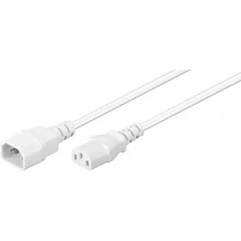 Microconnect PE040605W strāvas kabelis, balts, 0,5 m, C14 savienotājs, C13 savienotājs